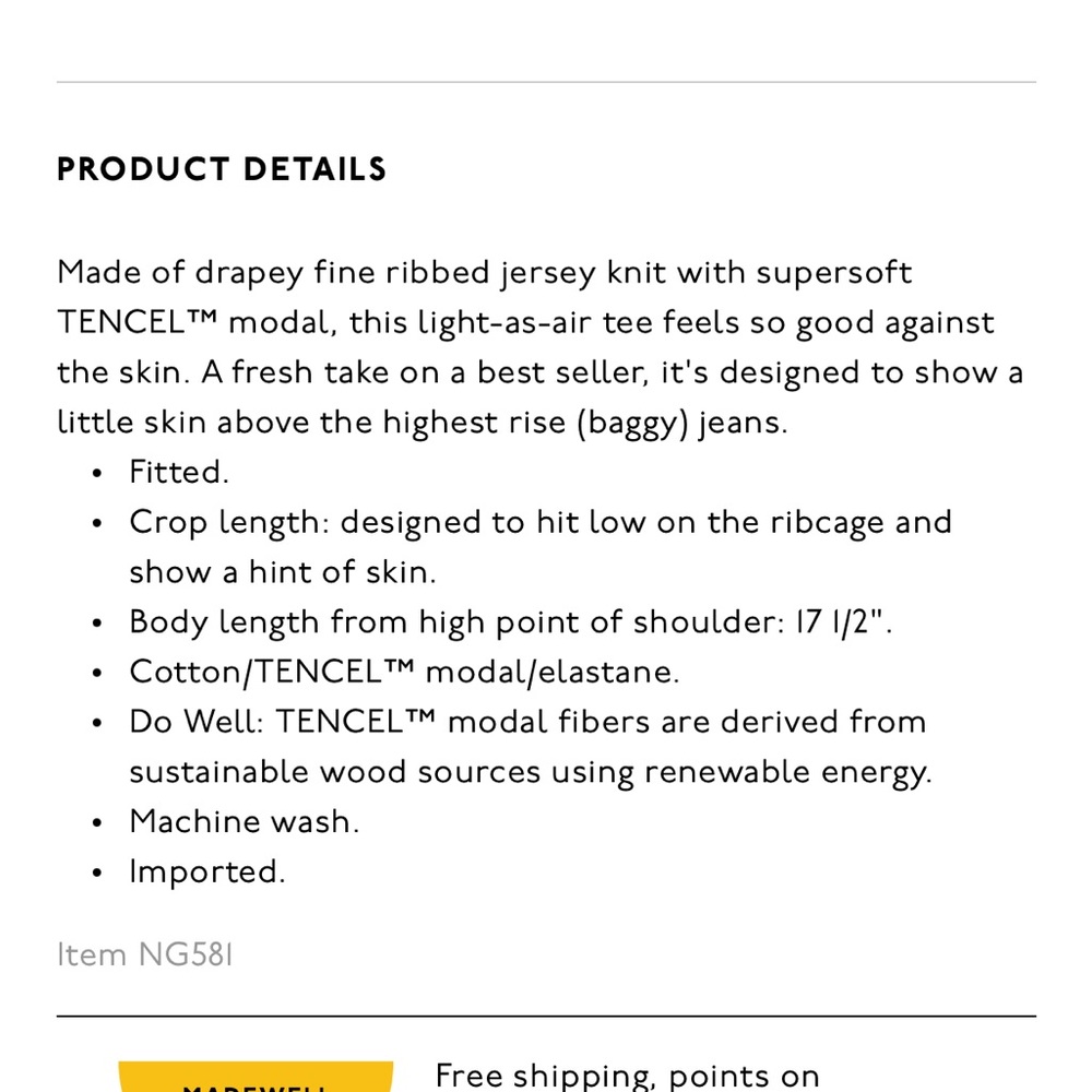 Madewell long sleeve tee - Picture 4 of 4